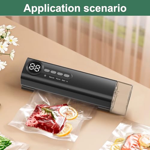 Film Sous Vide Alimentaire Machine Sous Vide Alimentaire, Machine Sous Vide 4 En 1, Appareils De Mise Sous Vide Appareil Sous Vide Alimentaire Inclus 5 Pcs Sacs Sous Vide Pour Viandes Legumes